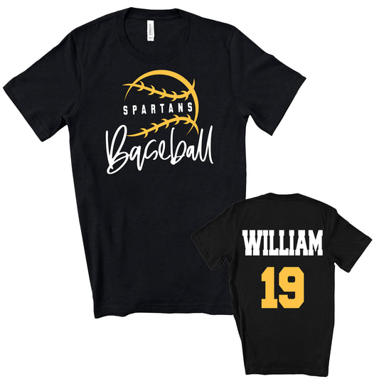 Baseball Team Personalized Design Unisex Soft Bella + Canvas Jersey T Shirt - 3001