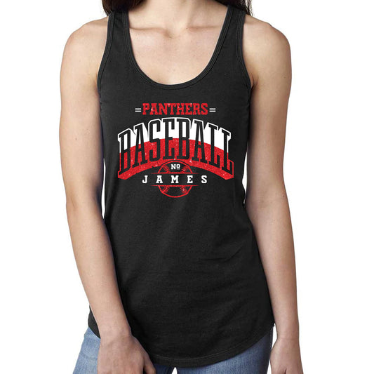 Custom Baseball Team Glitter Deisgn Next Level Fitted Racerback Tank Top - 1533 (Copy)