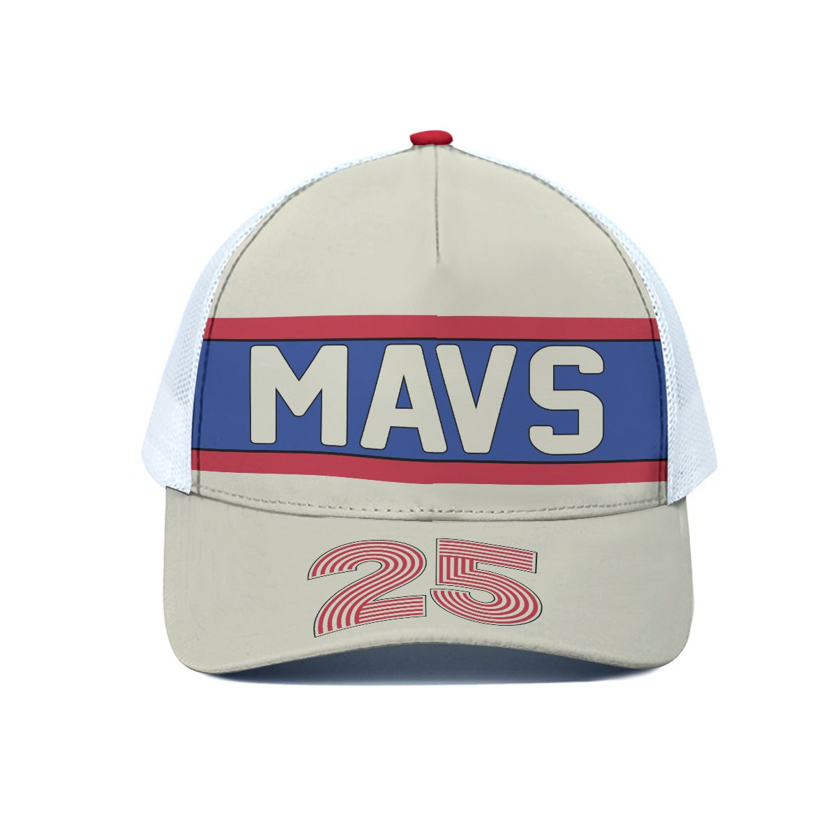Mavs Basketball Trucker Hat with White Mesh