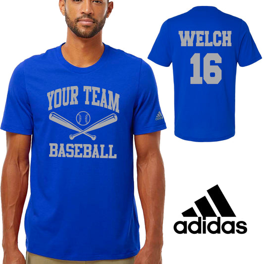 Baseball Team Personalized Design Unisex Adidas Cotton Blend T Shirt - 7.A556