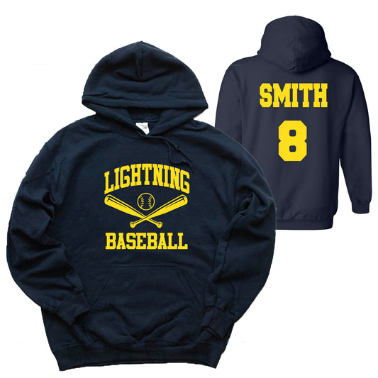 Baseball Team Design Gildan Heavy Cotton Blend Hoodie Sweatshirt - 18500
