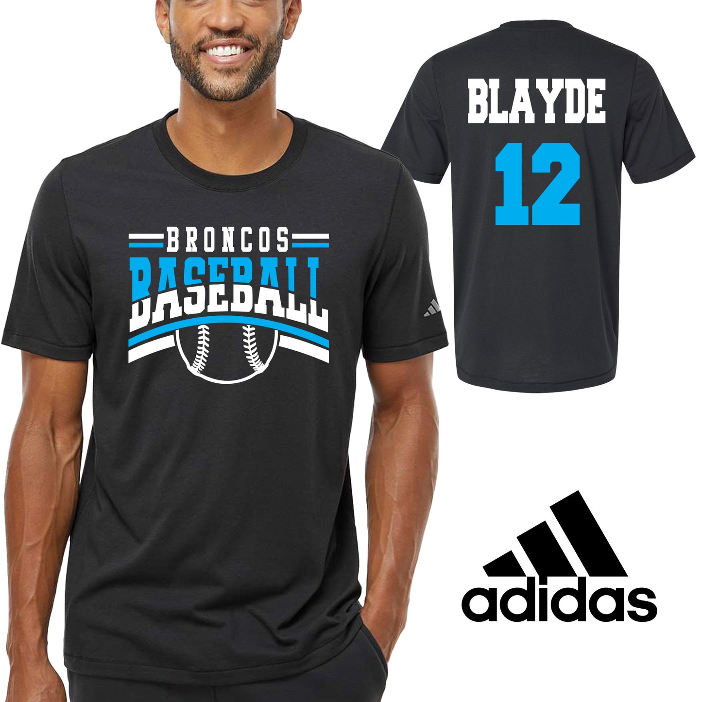 Baseball Team Personalized Design Unisex Adidas Cotton Blend T Shirt - 17.A556