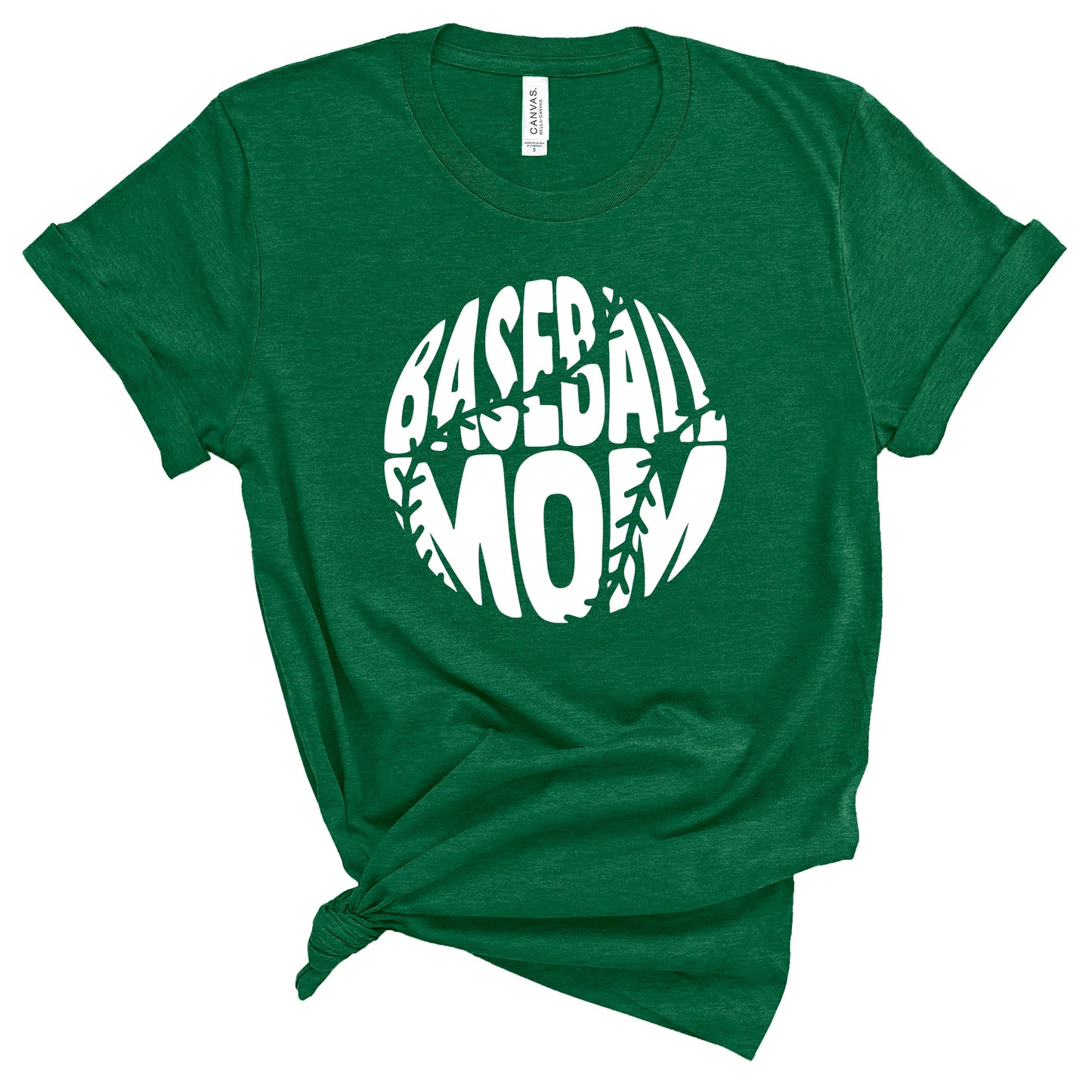 Baseball Mom Bella+Canvas Heather Cotton Jersey Tee Shirt - 3001