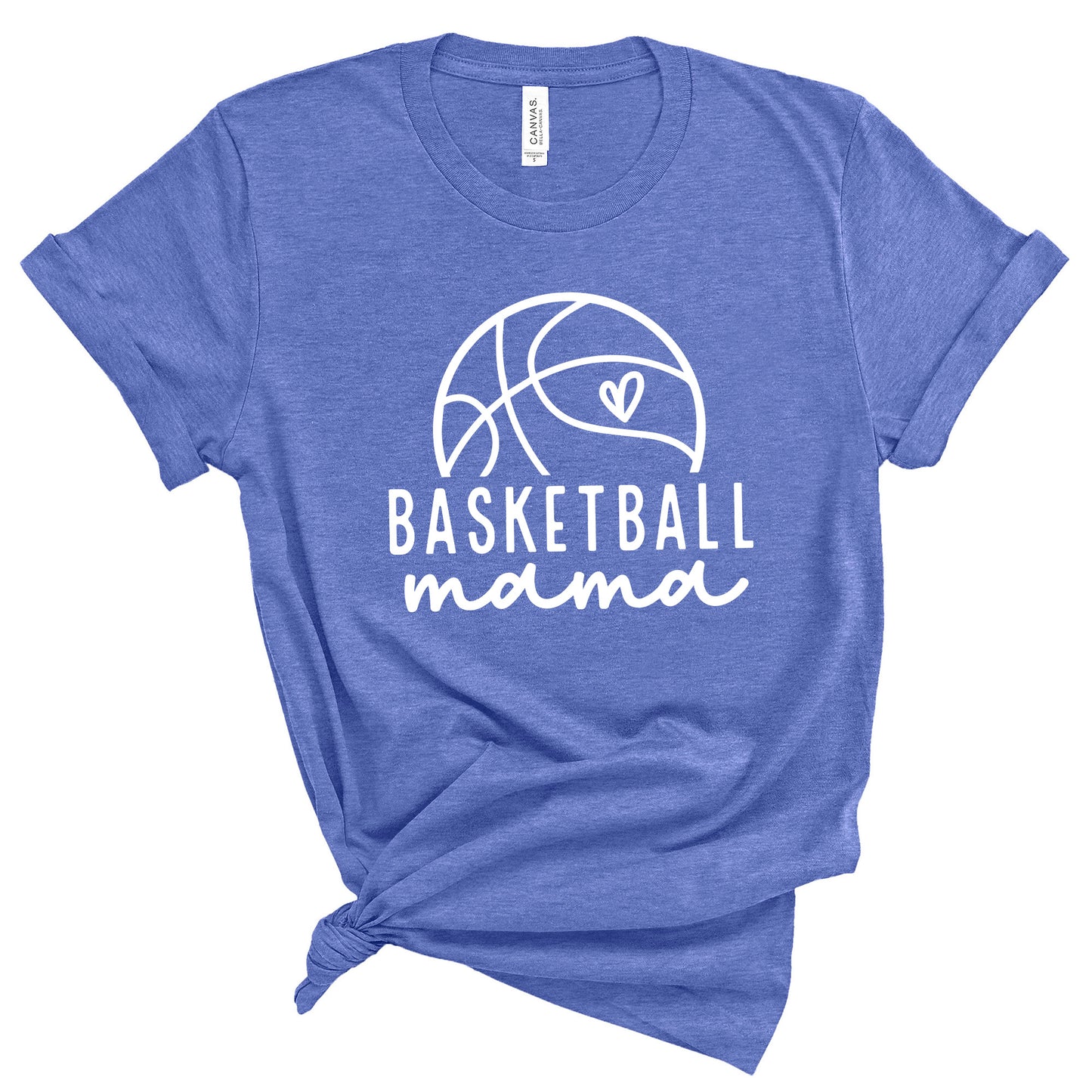 Basketball Mama Bella+Canvas Heather Cotton Jersey Tee Shirt - 102.3001