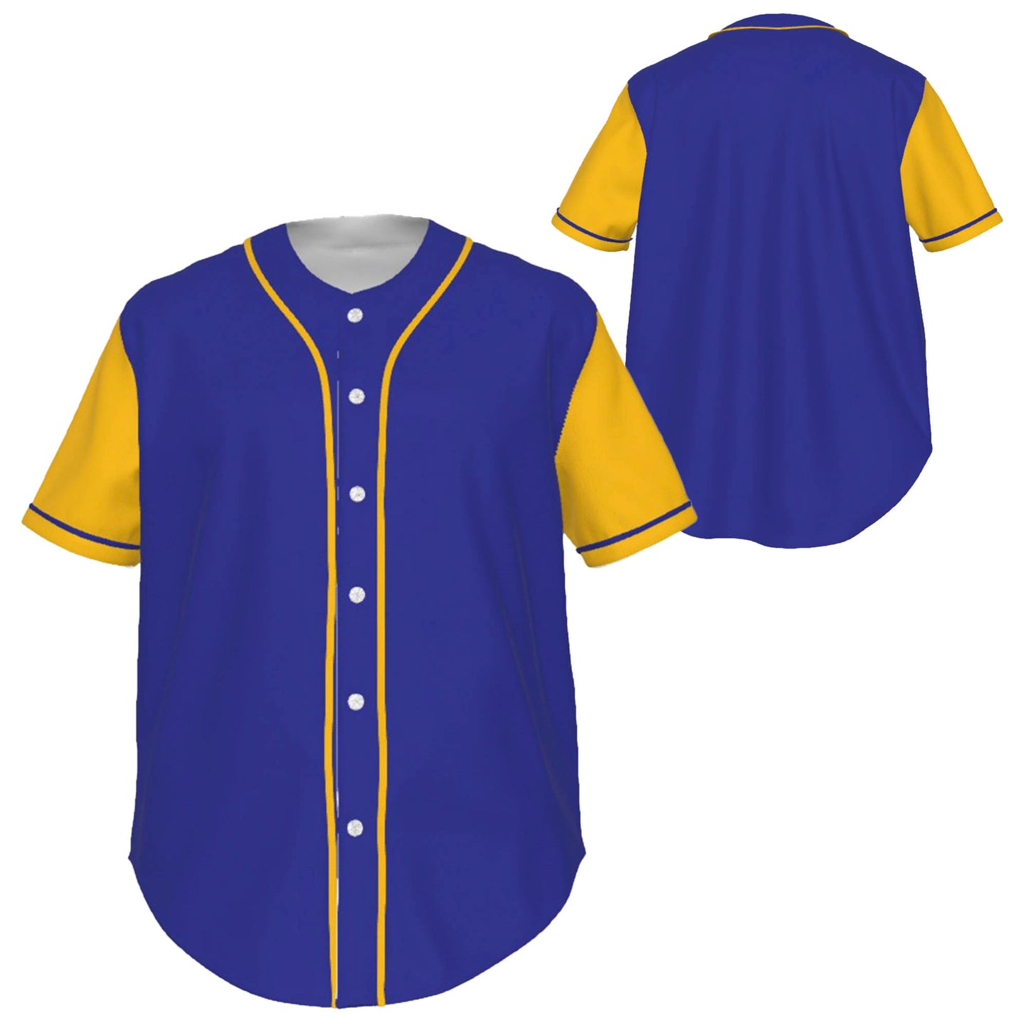 Fully Custom Blue and Gold Yellow Baseball Softball Team Design Baseball Jersey BS-19