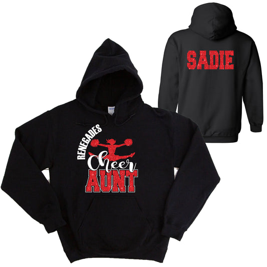 Cheer Aunt Glitter Design Gildan Heavy Cotton Blend Hoodie Sweatshirt - 4.18500