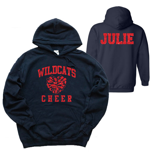 Cheerleading Team Glitter Design Gildan Heavy Cotton Blend Hoodie Sweatshirt - 3.18500