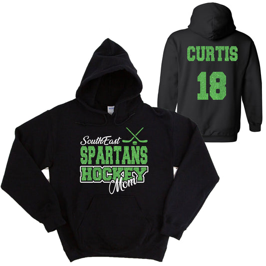 Hockey Mom Glitter Design Gildan Heavy Cotton Blend Hoodie Sweatshirt - 001.18500