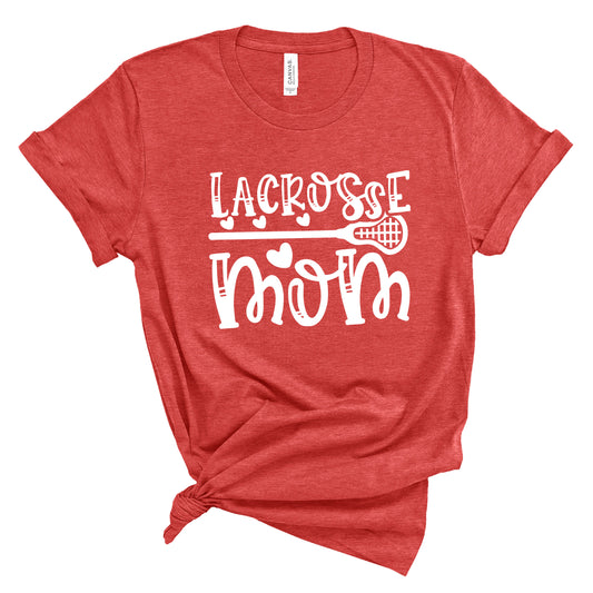 Lacrosse Mom Bella+Canvas Heather Cotton Heathered Jersey Tee Shirt - 3001cvc