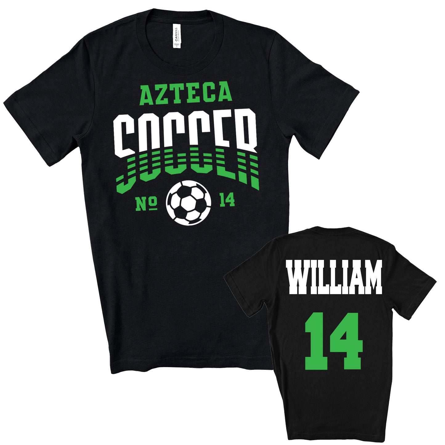 Soccer Team Personalized Design Unisex Soft Bella + Canvas Jersey T Shirt - 3001