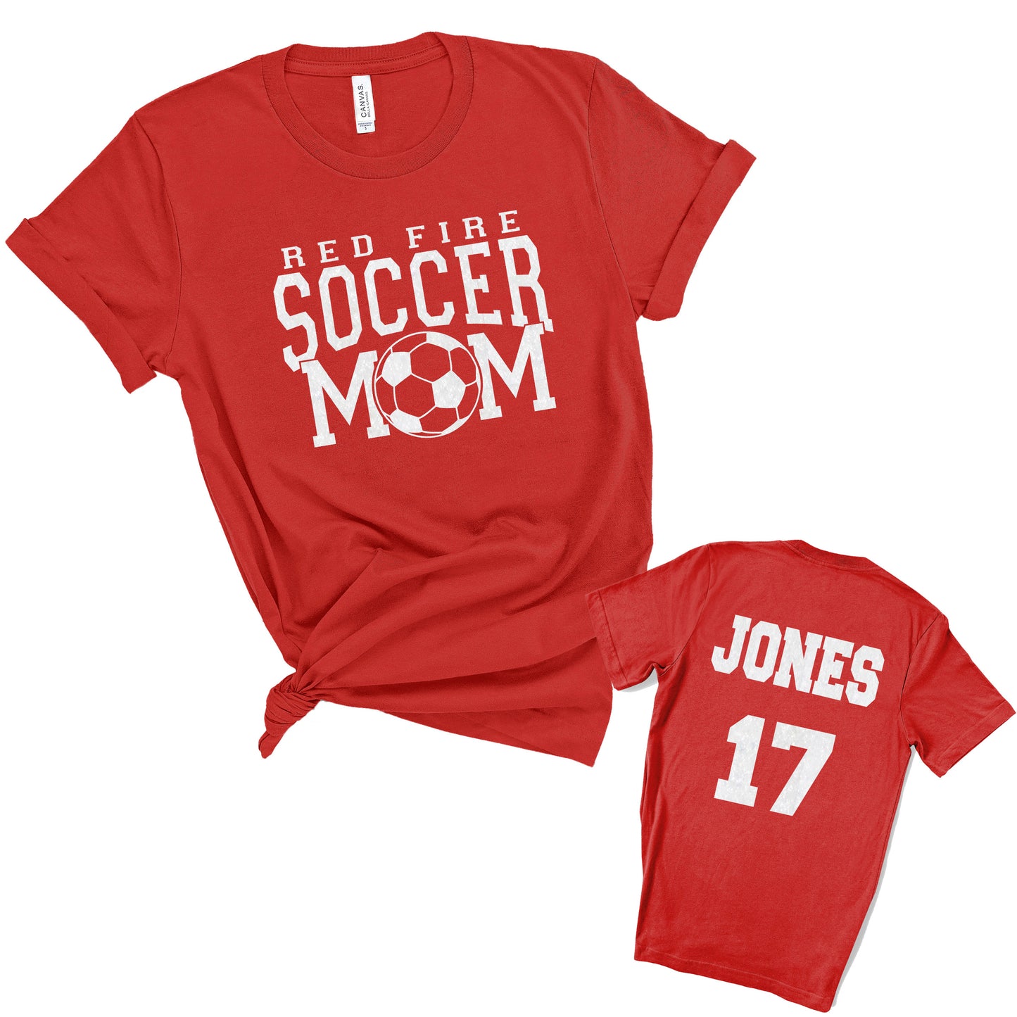 Soccer Mom Design Personalized Glitter Design Unisex Soft Bella + Canvas Jersey T Shirt - 3001 (Copy)