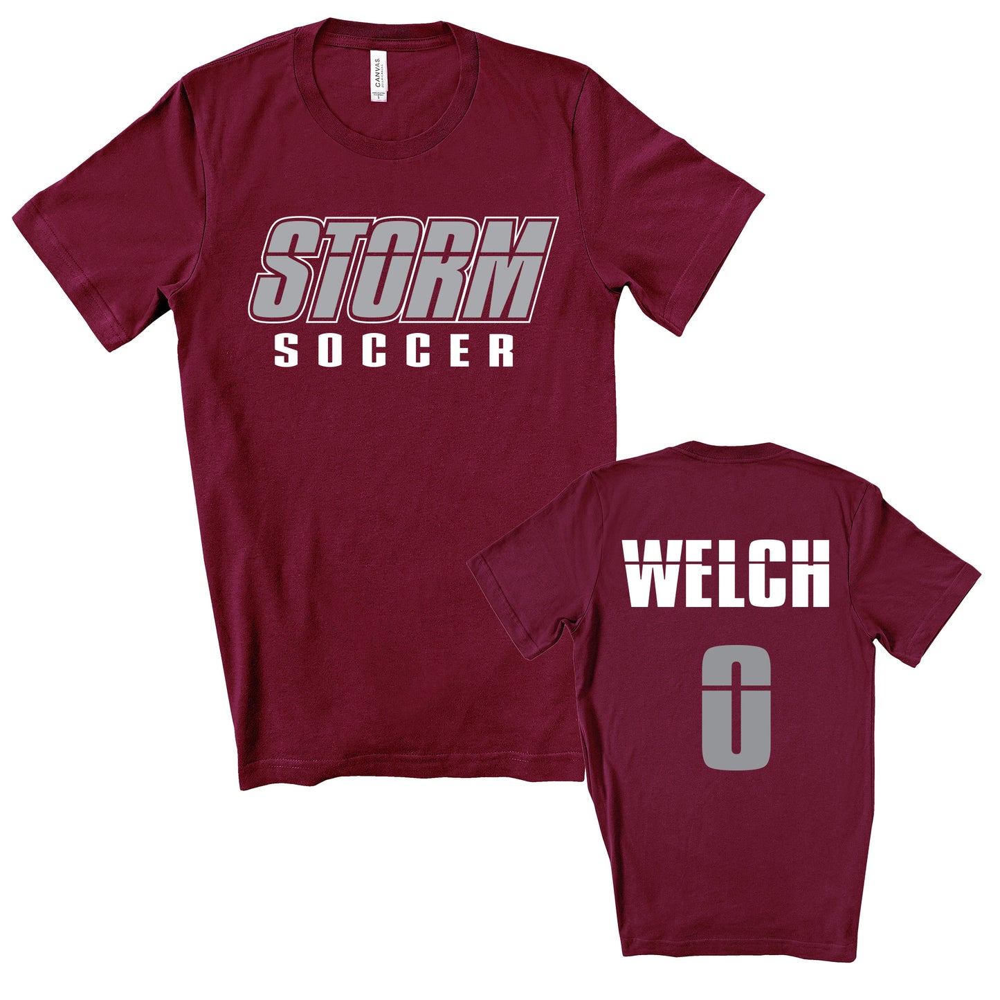 Soccer Team Personalized Design Unisex Soft Bella + Canvas Jersey T Shirt - 3001