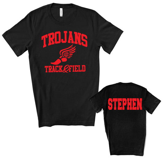 Track and Field Personalized Design Unisex Soft Bella + Canvas Jersey T Shirt - 3.3001