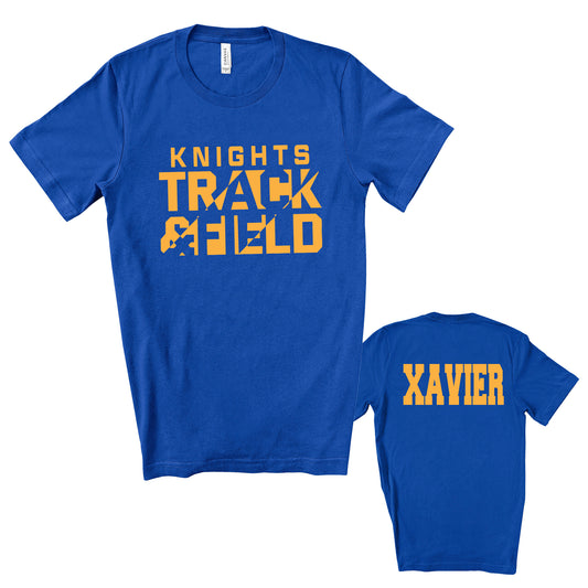 Track and Field Personalized Design Unisex Soft Bella + Canvas Jersey T Shirt - 7.3001