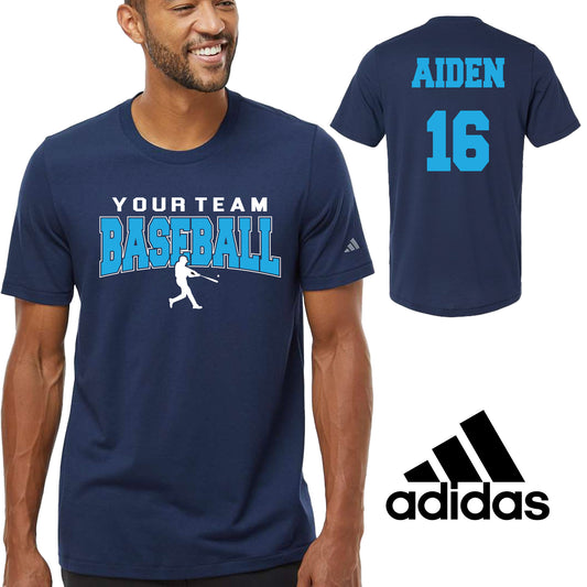 Baseball Team Personalized Design Unisex Adidas Cotton Blend T Shirt - 3.A556