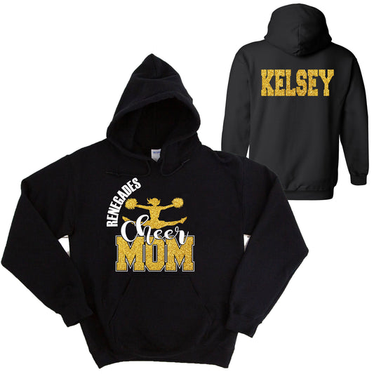 Cheer Mom Glitter Design Gildan Heavy Cotton Blend Hoodie Sweatshirt - 4.18500