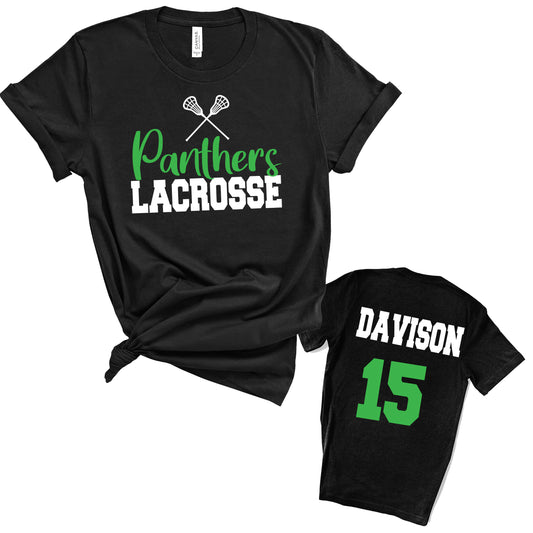Lacrosse Team Personalized Design Unisex Soft Bella + Canvas Jersey T Shirt - 3001