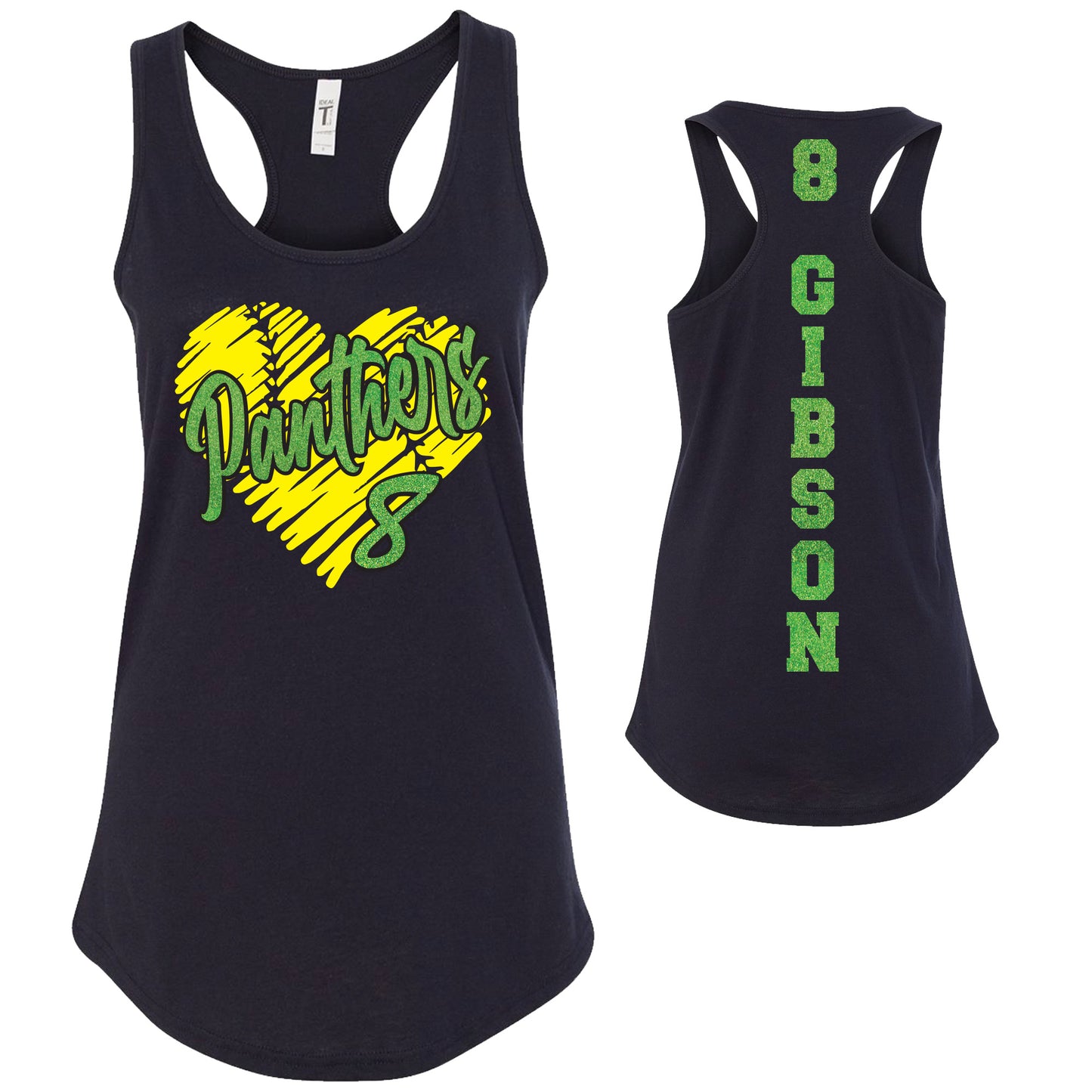 Custom Softball Team Glitter Deisgn Next Level Fitted Racerback Tank Top - 102.1533 (Copy)