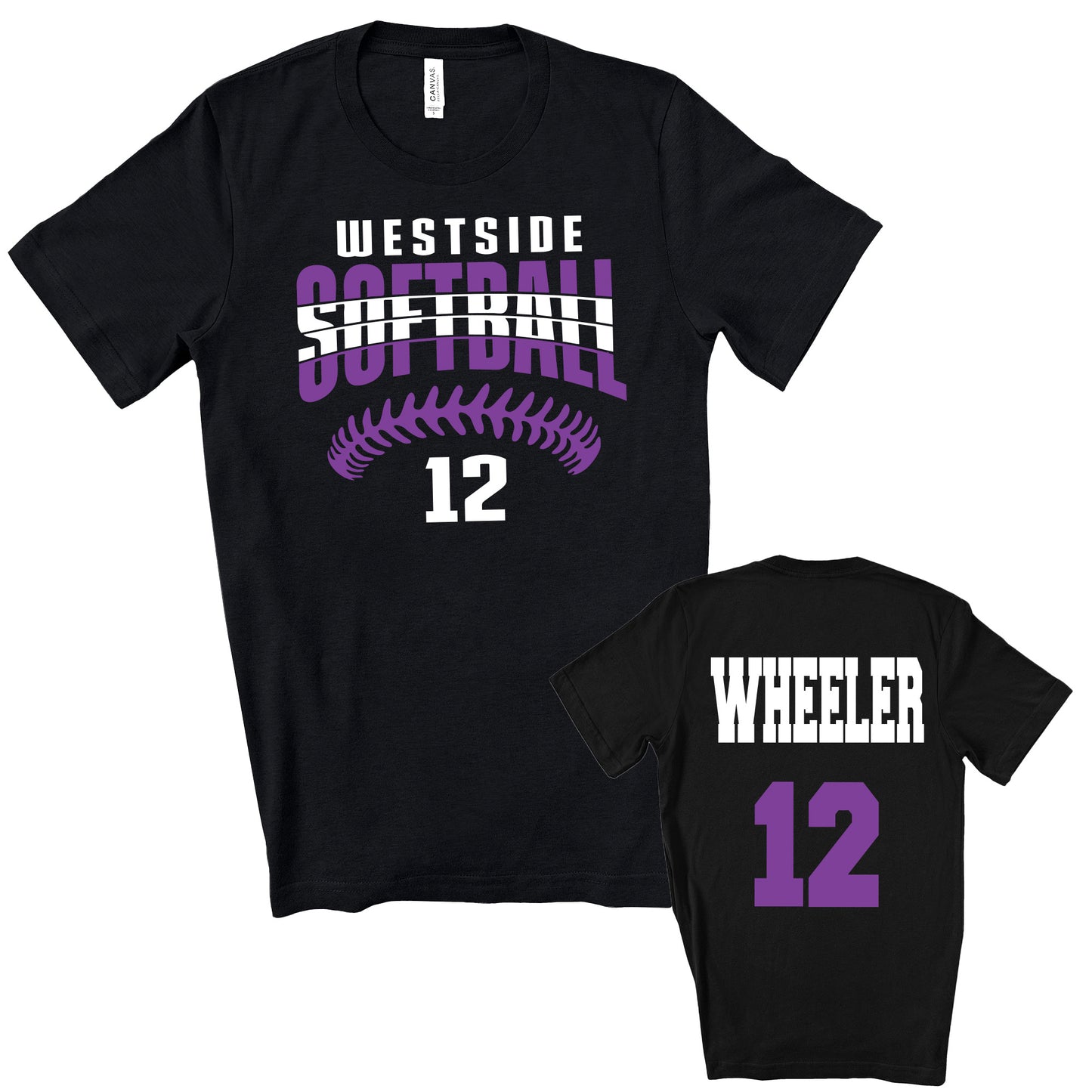 Softball Team Personalized Design Unisex Soft Bella + Canvas Jersey T Shirt - 3001