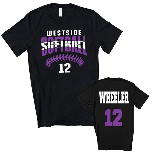Softball Team Personalized Design Unisex Soft Bella + Canvas Jersey T Shirt - 3001