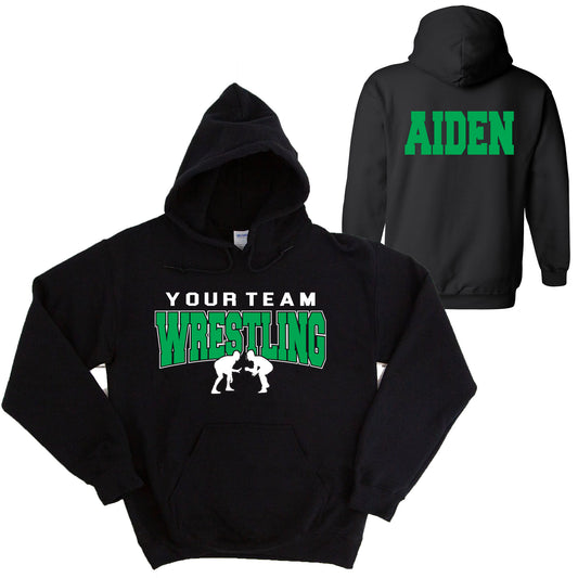 Wrestling Team Design Gildan Heavy Cotton Blend Hoodie Sweatshirt - 2.18500
