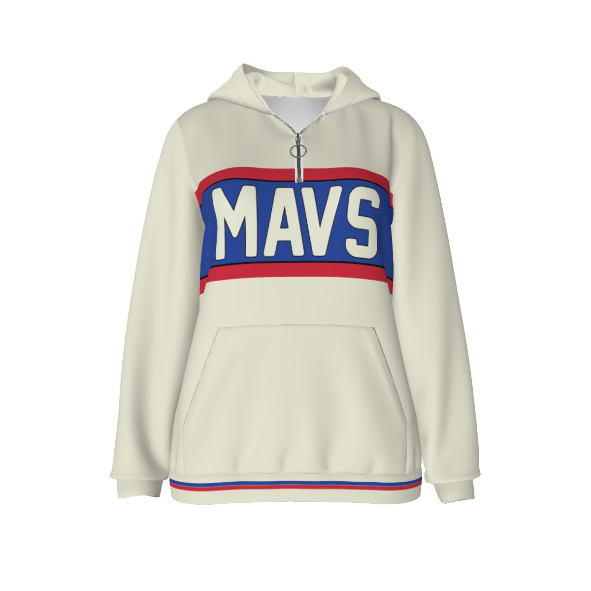 Mavs Basketball Women's Borg Fleece Hoodie With Half Zip