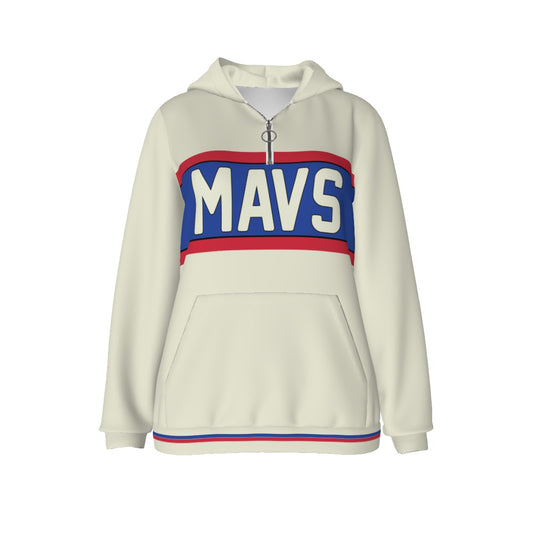 Mavs Basketball Women's Borg Fleece Hoodie With Half Zip