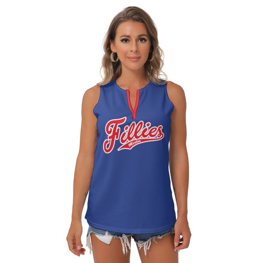 Fillies Softball Women's Sleeveless V-Neck Top