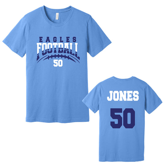 Chapin Eagles Football Personalized Design Unisex Soft Bella + Canvas Jersey T Shirt - 3001