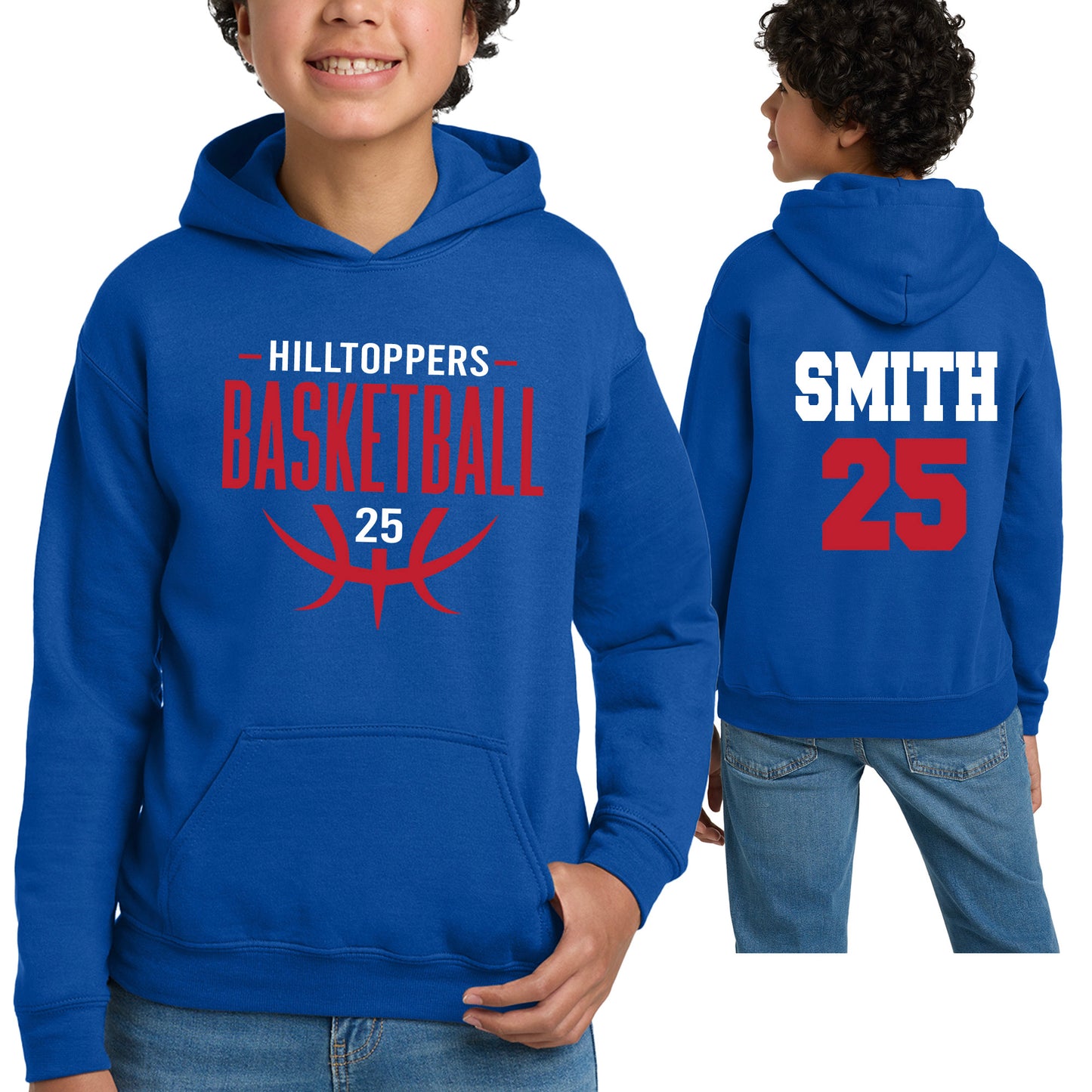Basketball Team Design Gildan Heavy Cotton Blend Youth Hoodie Sweatshirt - 106.18500b