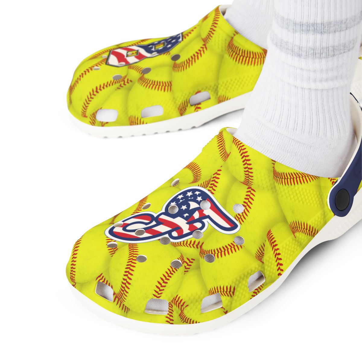 Personalized Custom Fillies Softball Eva Rubber Clogs