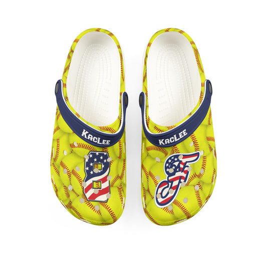 Personalized Custom Fillies Softball Eva Rubber Clogs