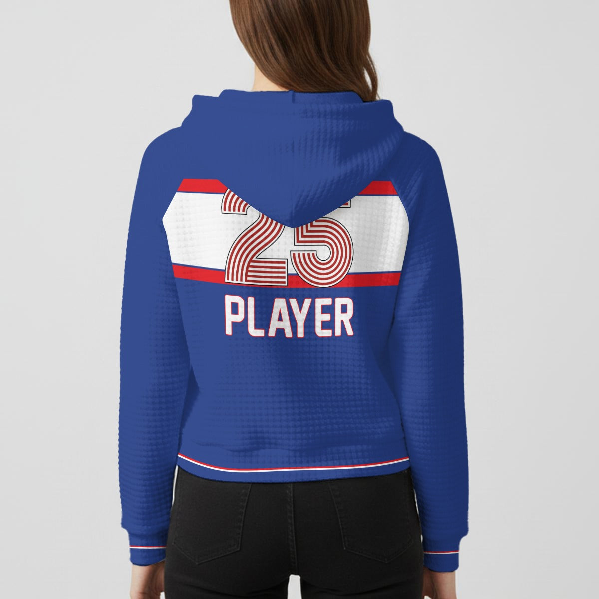 Fillies Softball Women's Royal Blue Waffle Hoodie With Raglan Sleeve