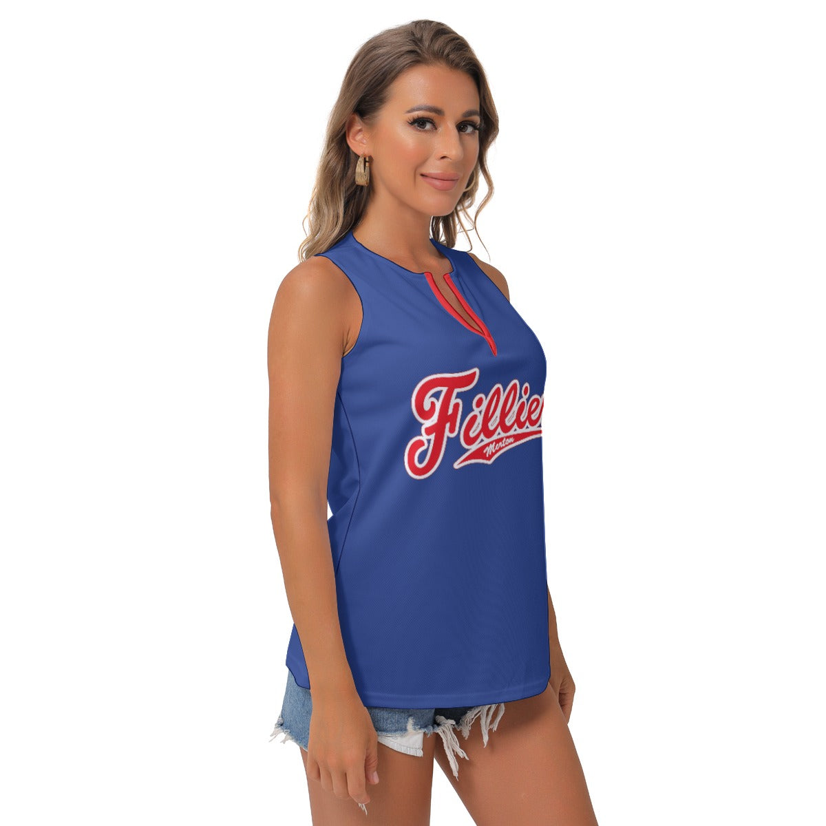 Fillies Softball Women's Sleeveless V-Neck Top