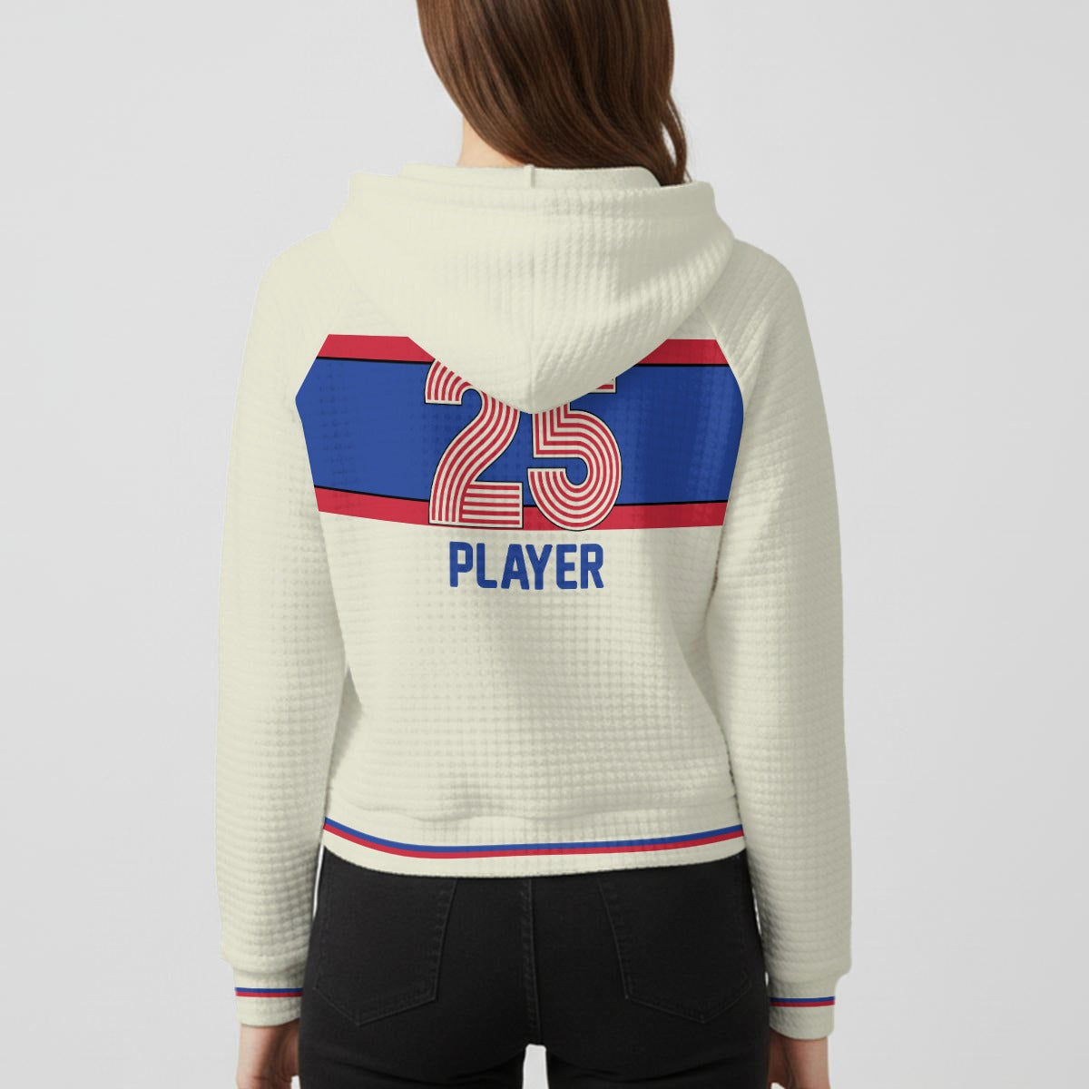 Mavs Basketball Women's waffle Hoodie With Raglan Sleeve