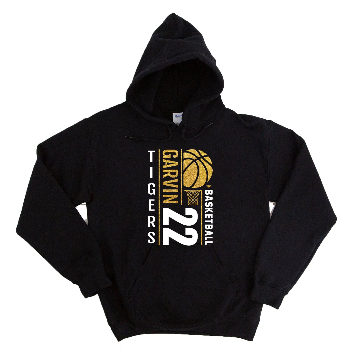 Basketball Team Glitter Design Gildan Heavy Cotton Blend Hoodie Sweatshirt - 202.18500