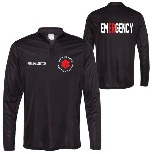 Lee's Summit Medical Center Emergency Department Unisex Black Quarter Zip - 2785