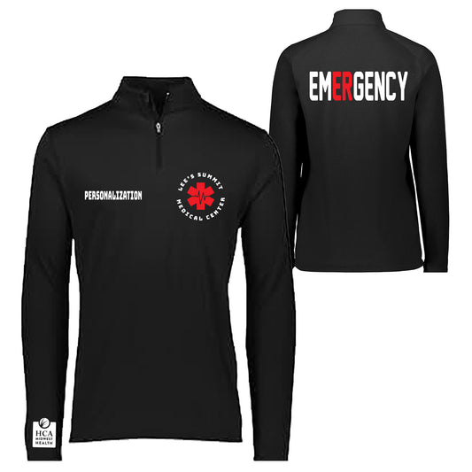 Lee's Summit Medical Center Emergency Department Women's Fit Black Quarter Zip - 2787