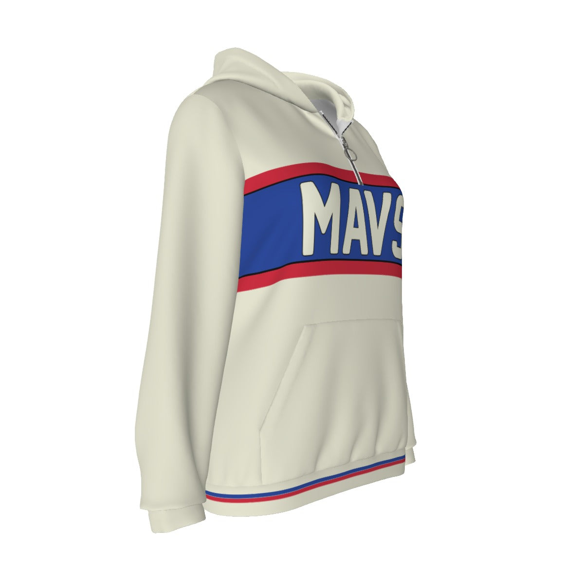 Mavs Basketball Women's Borg Fleece Hoodie With Half Zip