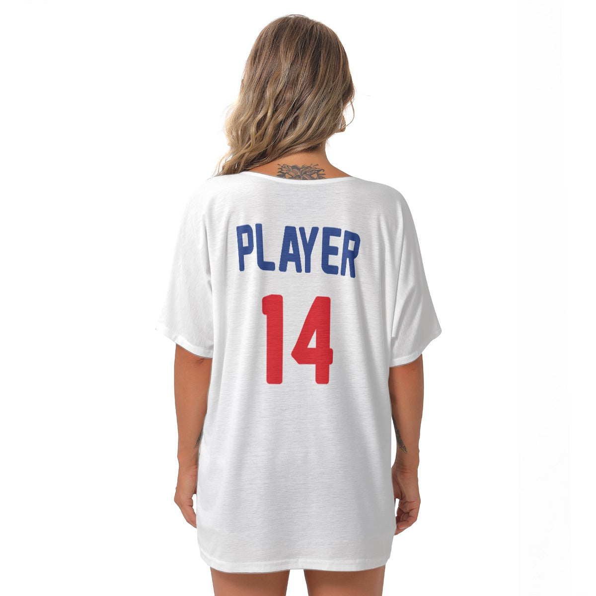 Fillies Softball Women's Bat Sleeves Womens White V-Neck Blouse