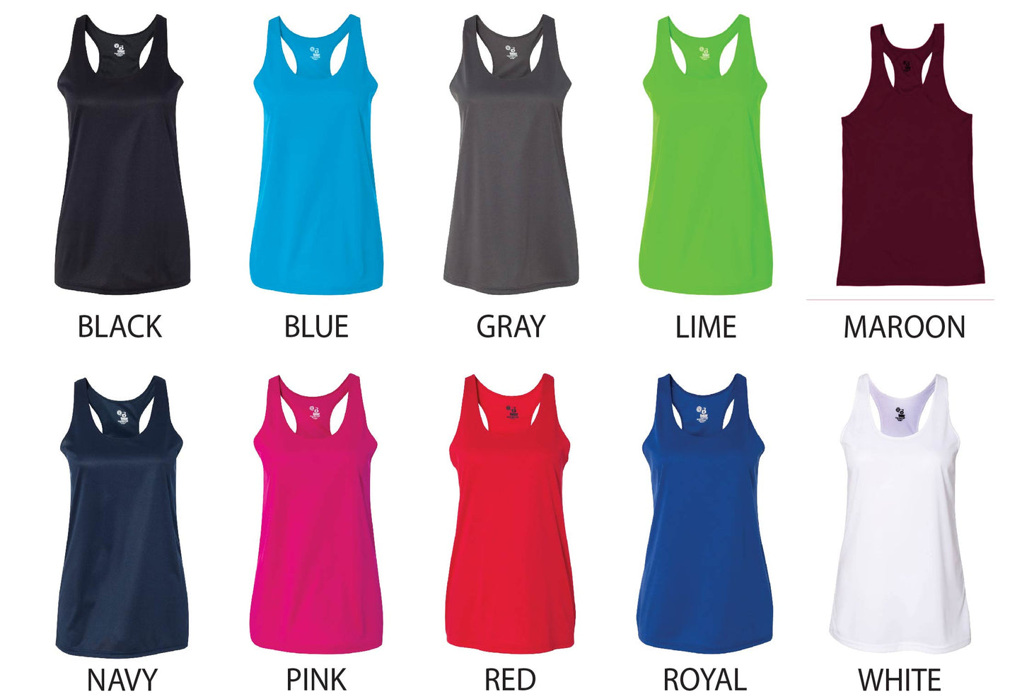 Custom Track and Field Mom Glitter Design Badger DRI FIT Racerback Tank Top - 4166