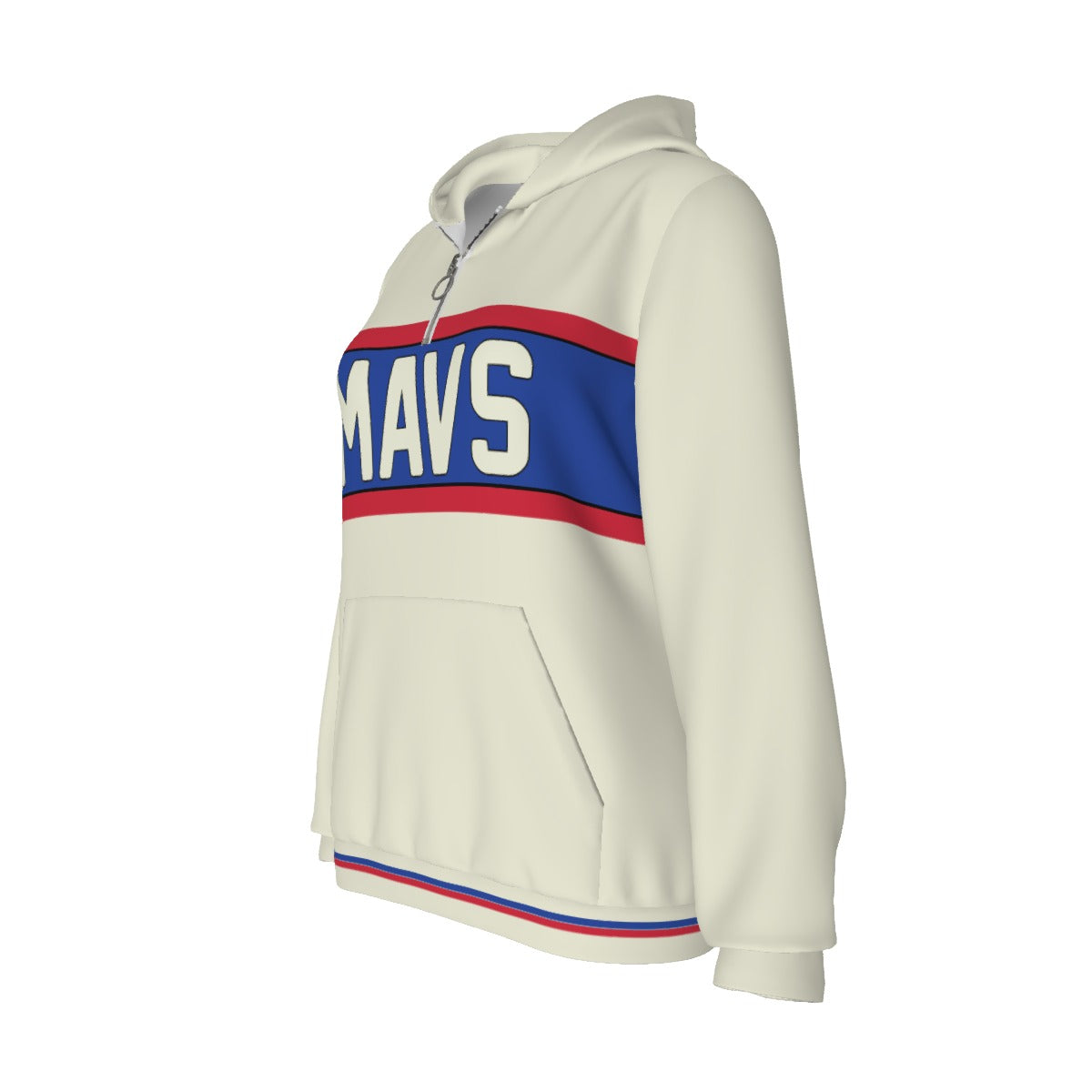 Mavs Basketball Women's Borg Fleece Hoodie With Half Zip