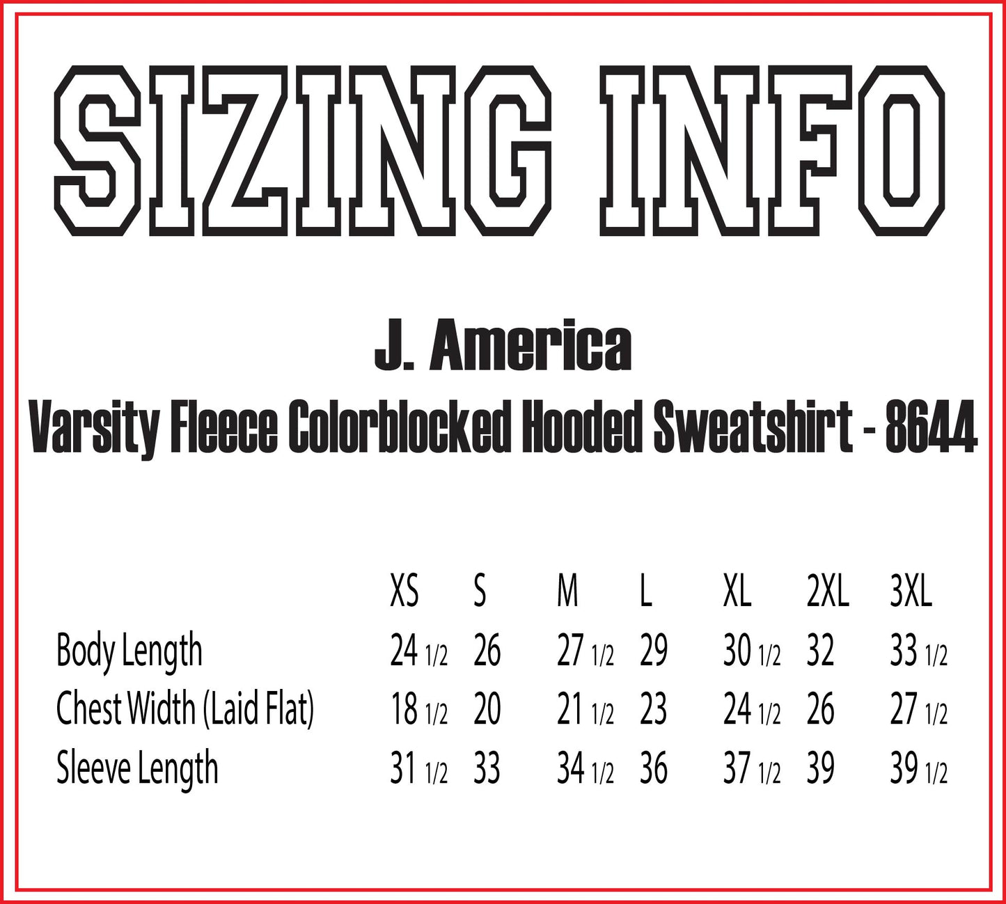 Glitter Wrestling Design J. America Varsity Fleece Colorblocked Hoodie Sweater - 8644