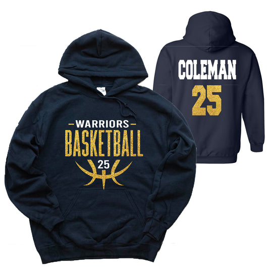 Basketball Team Glitter Design Gildan Heavy Cotton Blend Hoodie Sweatshirt - 106.18500