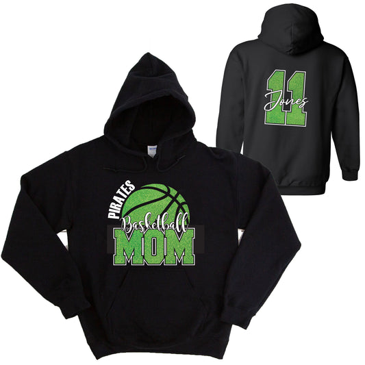 Basketball Mom Glitter Design Gildan Heavy Cotton Blend Hoodie Sweatshirt - 4.18500