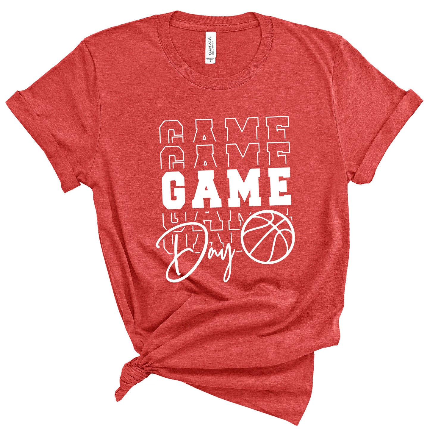 Basketball Game Day Bella+Canvas Heather Cotton Jersey Tee Shirt - 3001