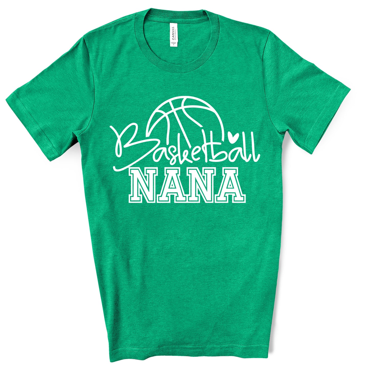 Basketball Nana Bella+Canvas Heather Cotton Jersey Tee Shirt - 3001