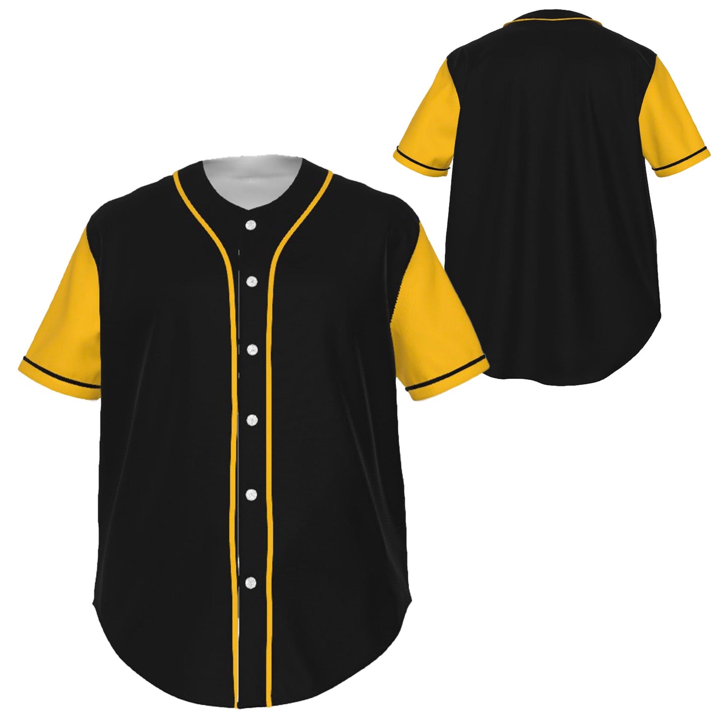 Fully Custom Black and Gold Yellow Baseball Softball Team Design Baseball Jersey BS-1