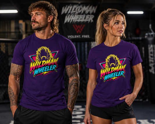 Wildman Wheeler Totally 80's Bella Canvas Cotton Unisex Jersey Purple T Shirt