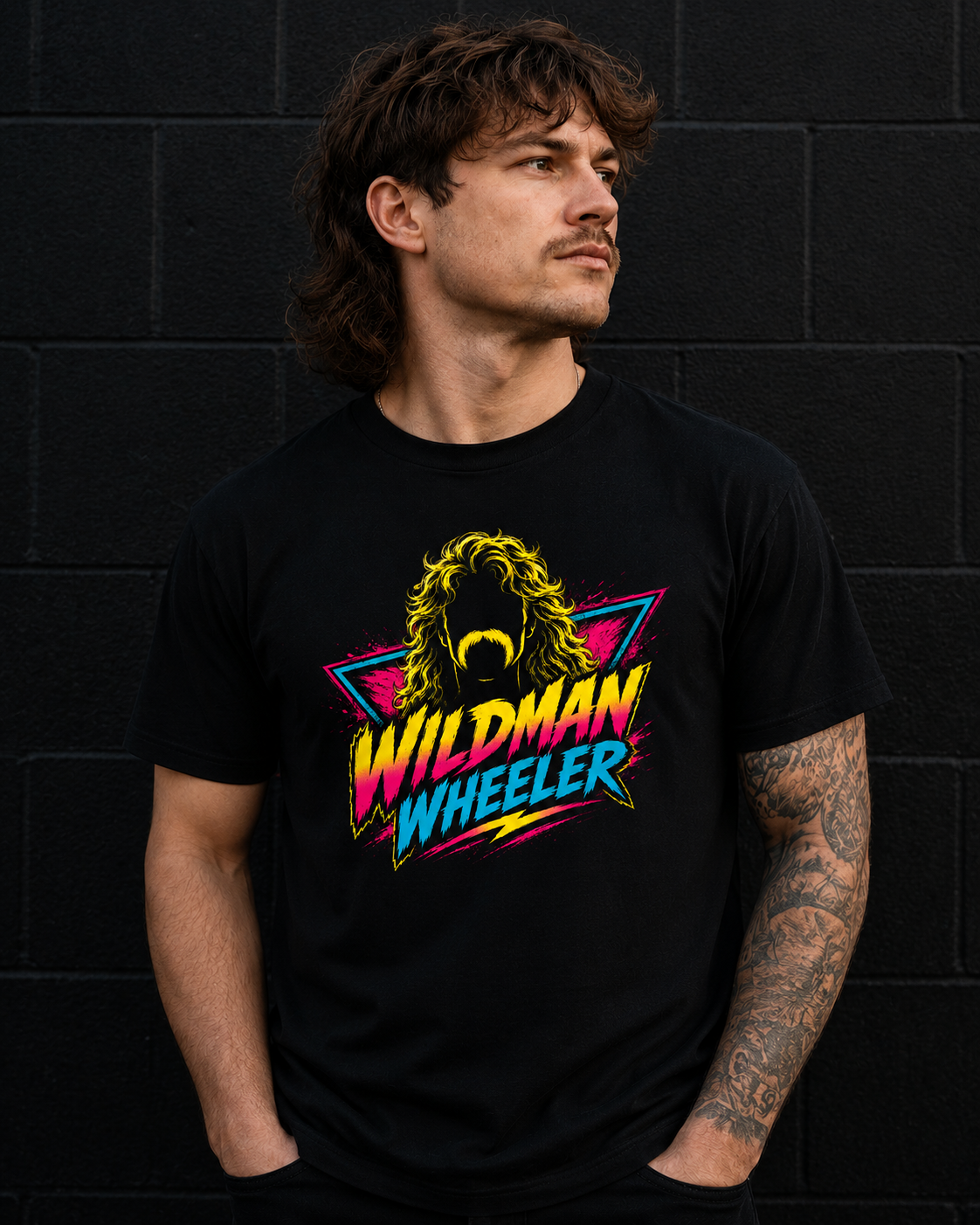 Wildman Wheeler Totally 80's Bella Canvas Cotton Unisex Jersey Black T Shirt